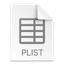 macOS property list icon